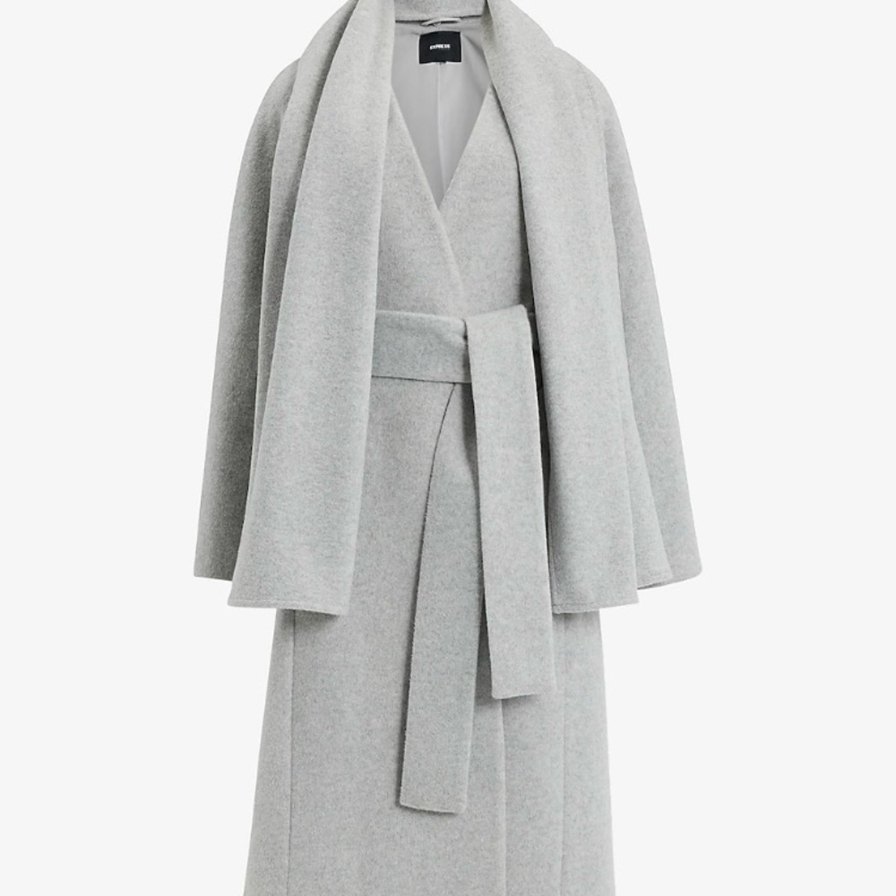 Belted Wrap Scarf Coat